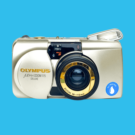 Olympus MJU Zoom 115 Deluxe 35mm Point and Shoot Film Camera.