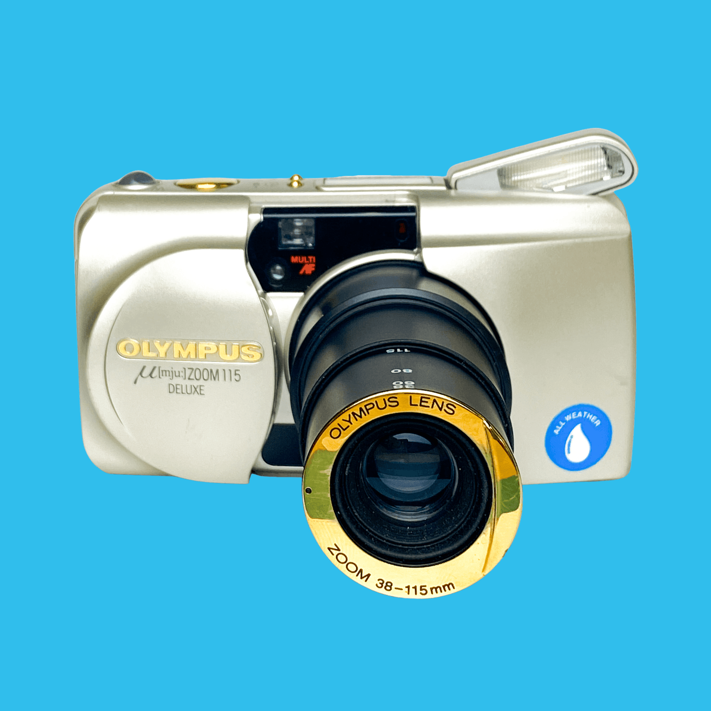 Olympus MJU Zoom 115 Deluxe 35mm Point and Shoot Film Camera.