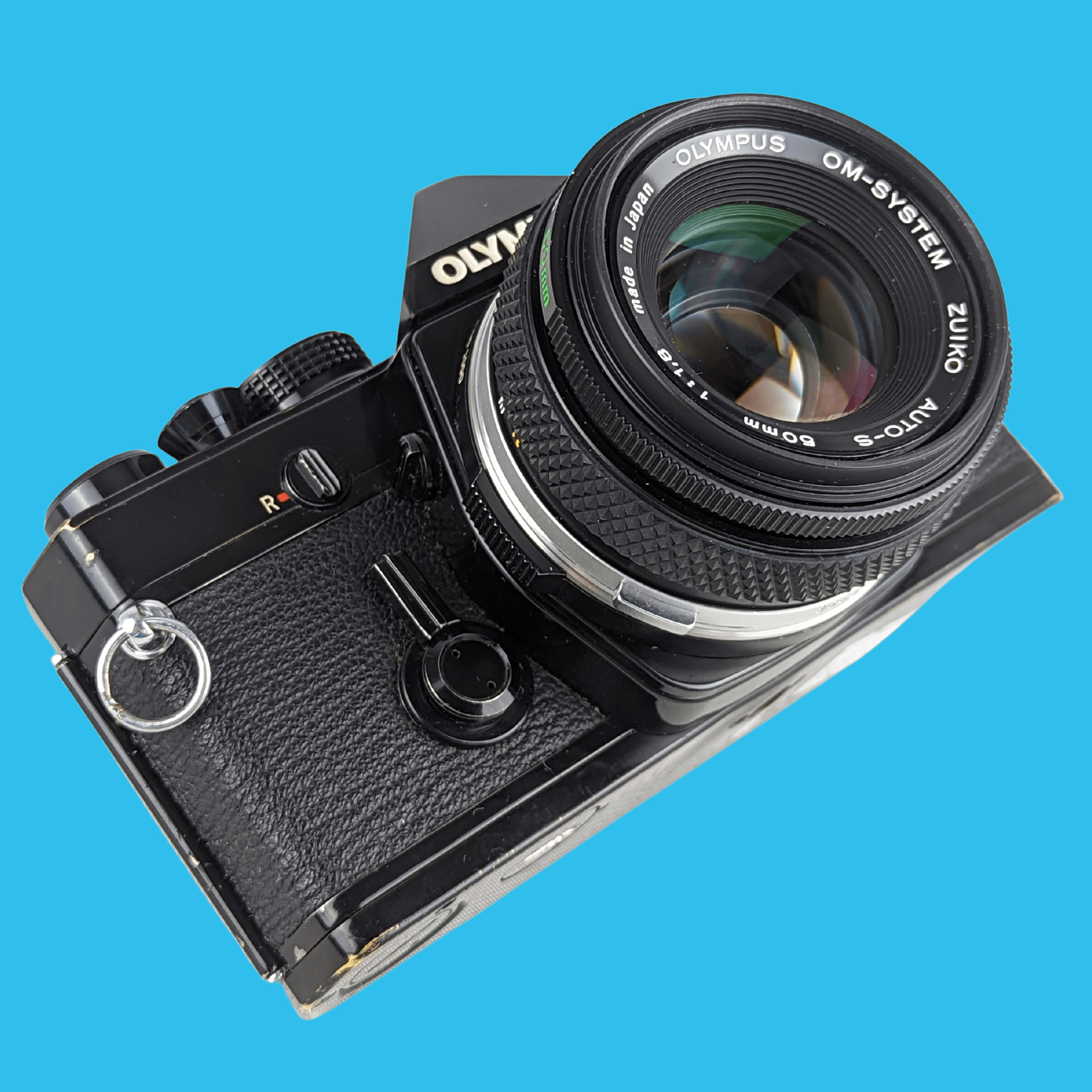 オリンパス OM 1 ブラック 35mm SLR フィルム カメラ、f/1.8 50mm プライム レンズ付き – Film Camera Store