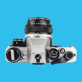 Olympus OM-10 SLR 35mm Film Camera w/ f/1.8 50mm Lens + Manual Adapter