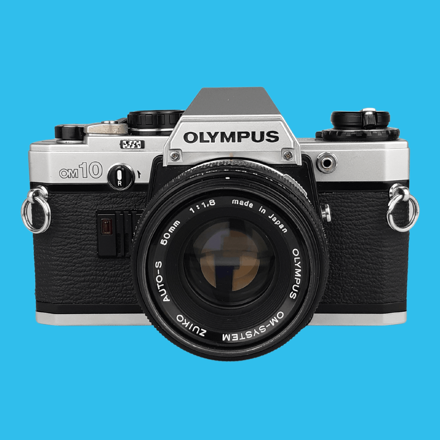 Olympus OM10 Vintage SLR 35mm Film Camera with f/1.8 50mm Prime Lens