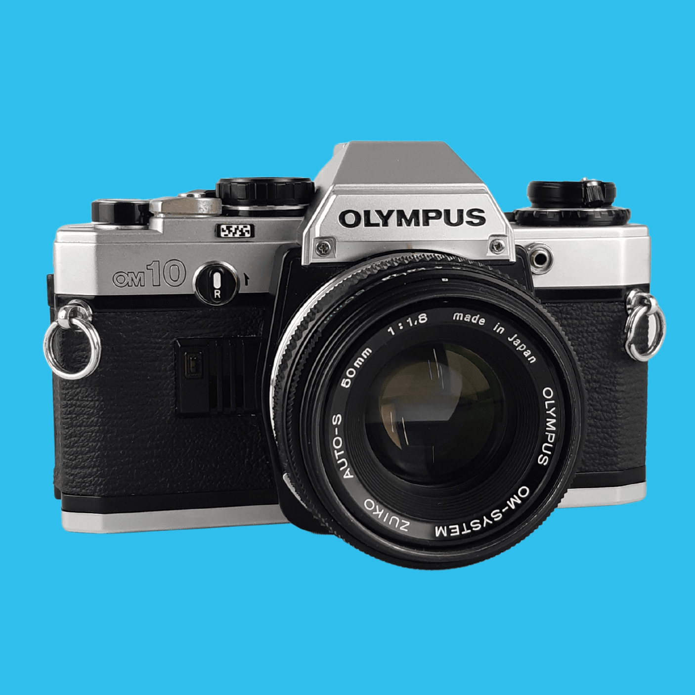 Olympus OM10 Vintage SLR 35mm Film Camera with f/1.8 50mm Prime Lens