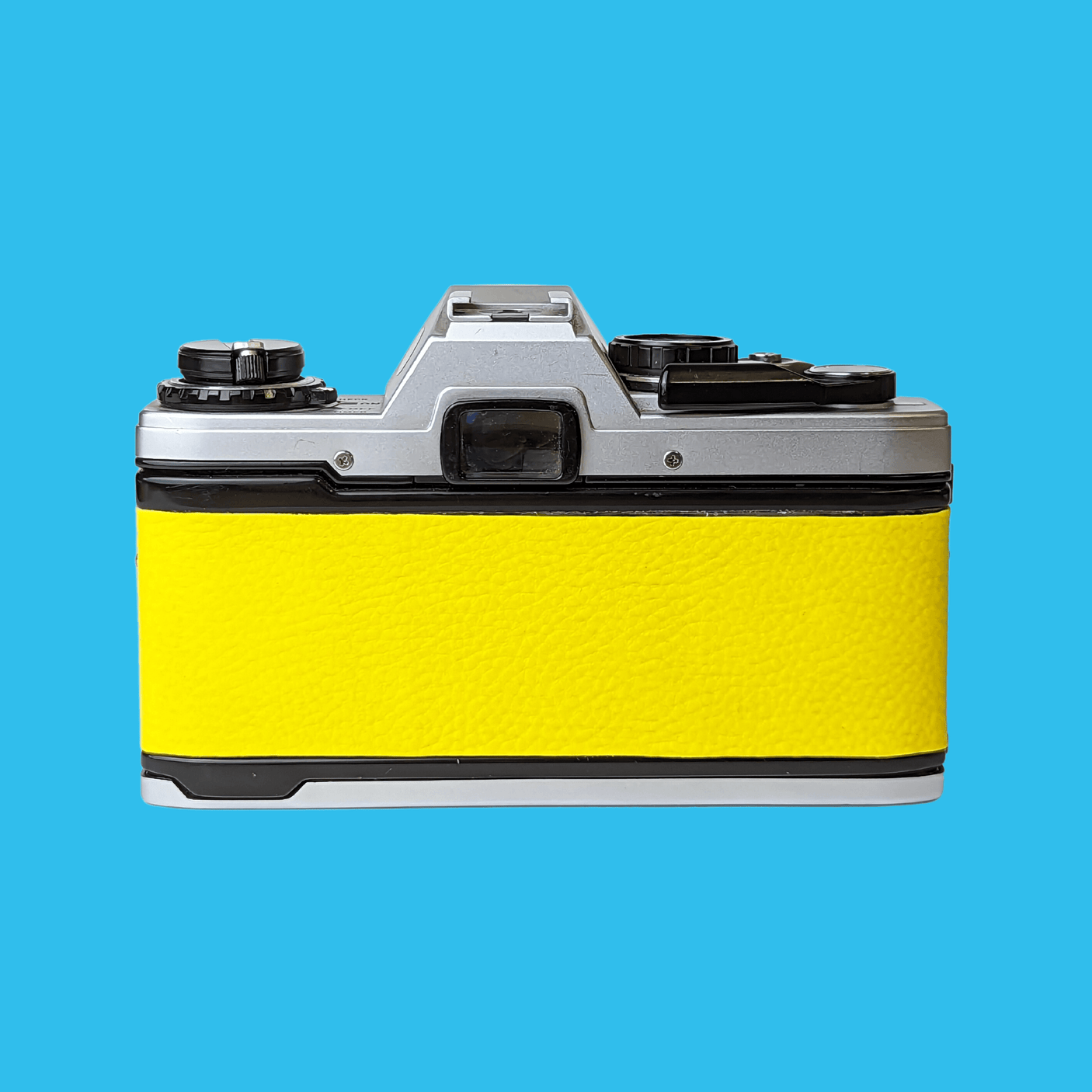 Olympus OM10 Yellow Leather Vintage 35mm Film Camera w/ F/1.8 50mm Lens