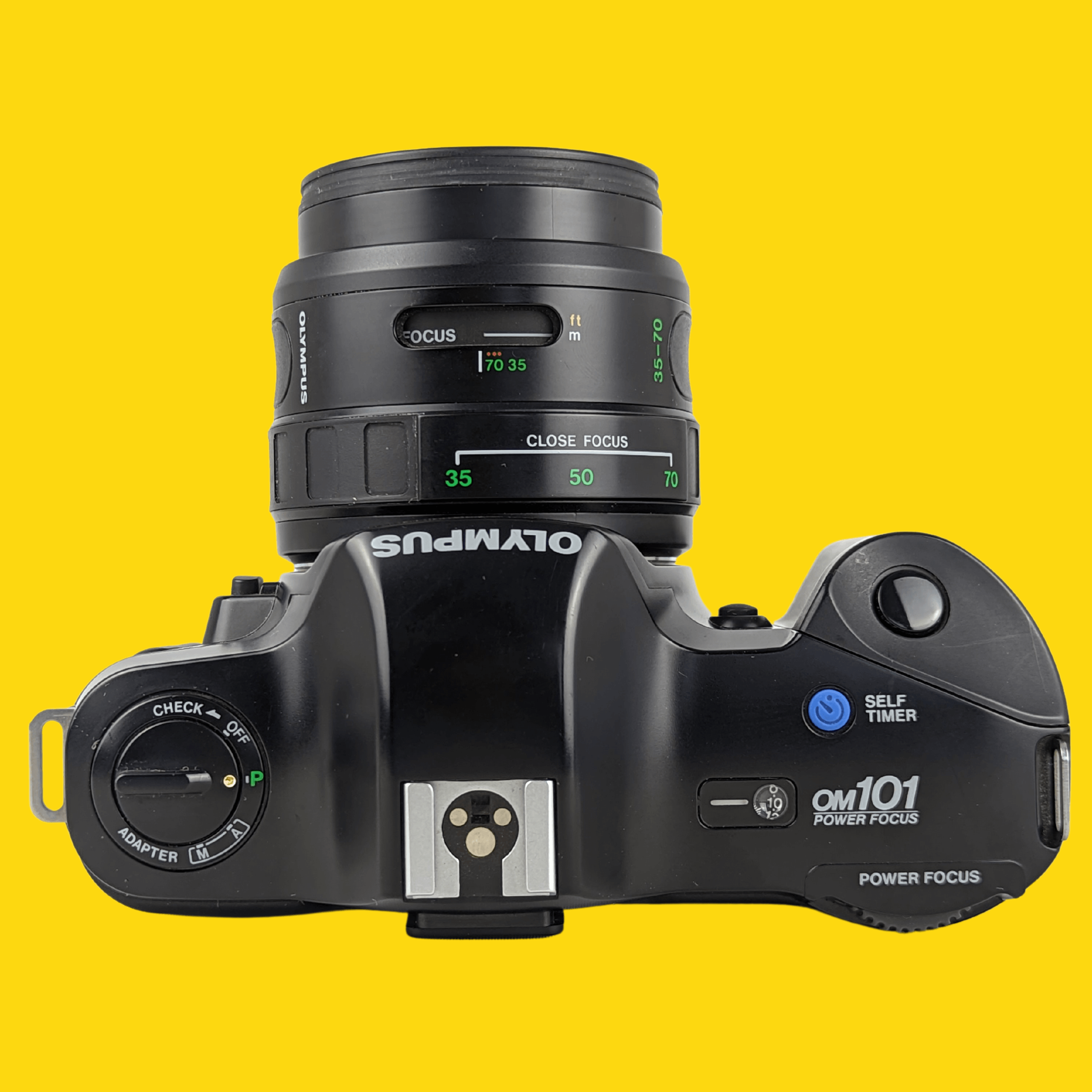 オリンパス OM101 自動一眼レフ 35mm フィルム カメラ パワー フォーカス レンズ付き
