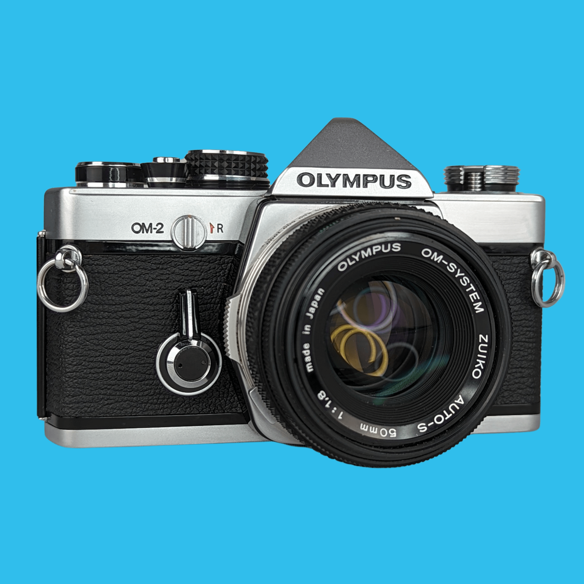 オリンパス OM2 ビンテージ 35mm 一眼レフ フィルム カメラ、f/1.8 50mm プライム レンズ付き