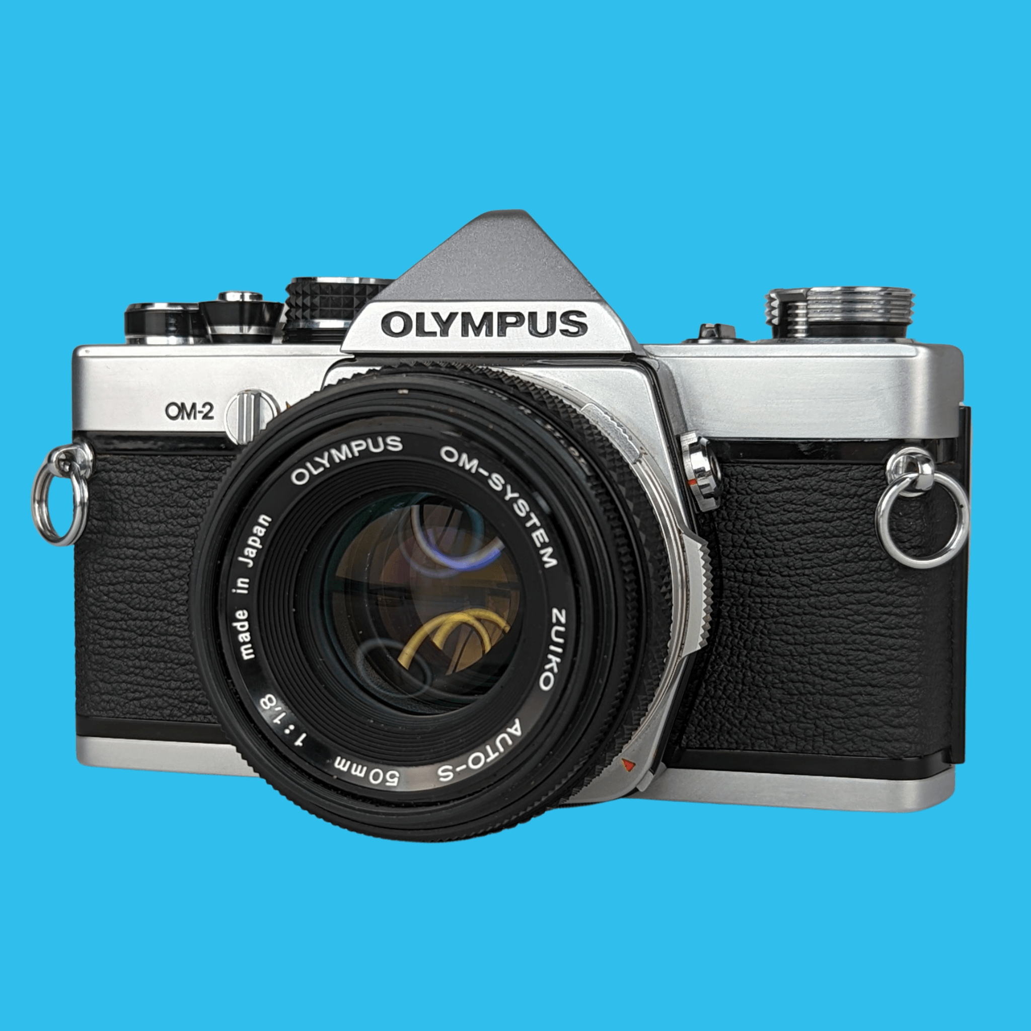 新品国産OLYMPUS OM-1N (革ケース付)+ 広角レンズ35mm フィルムカメラ