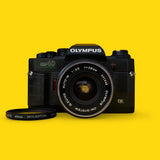 Olympus OM40 Black SLR 35mm Film Camera w/ Olympus f/3.5 28mm Lens