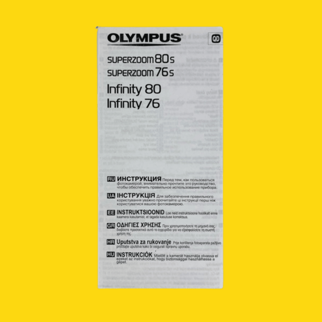 Olympus Superzoom 80s/76s/infinity 80/76 Original Instructions