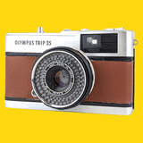 Olympus Trip 35 Brown Point and Shoot 35mm Film Camera