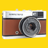 Olympus Trip 35 Brown Point and Shoot 35mm Film Camera