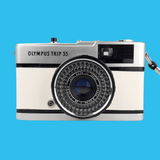 Olympus Trip 35 Custom White Leather Point and Shoot 35mm Film Camera