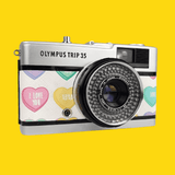 Olympus Trip 35 Hearts Leather Point and Shoot 35mm Film Camera