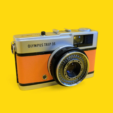 Olympus Trip 35 Orange Leather Point and Shoot 35mm Film Camera