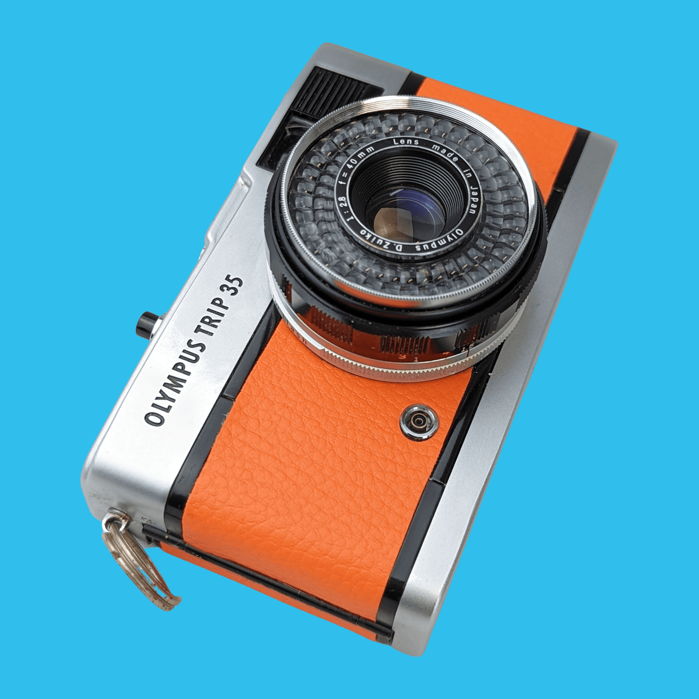 Olympus Trip 35 Orange Leather Point and Shoot 35mm Film Camera