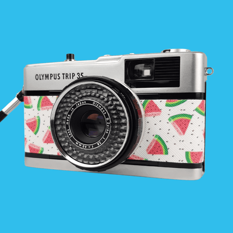 Olympus Trip 35 Watermelon Leather Point and Shoot 35mm Film Camera