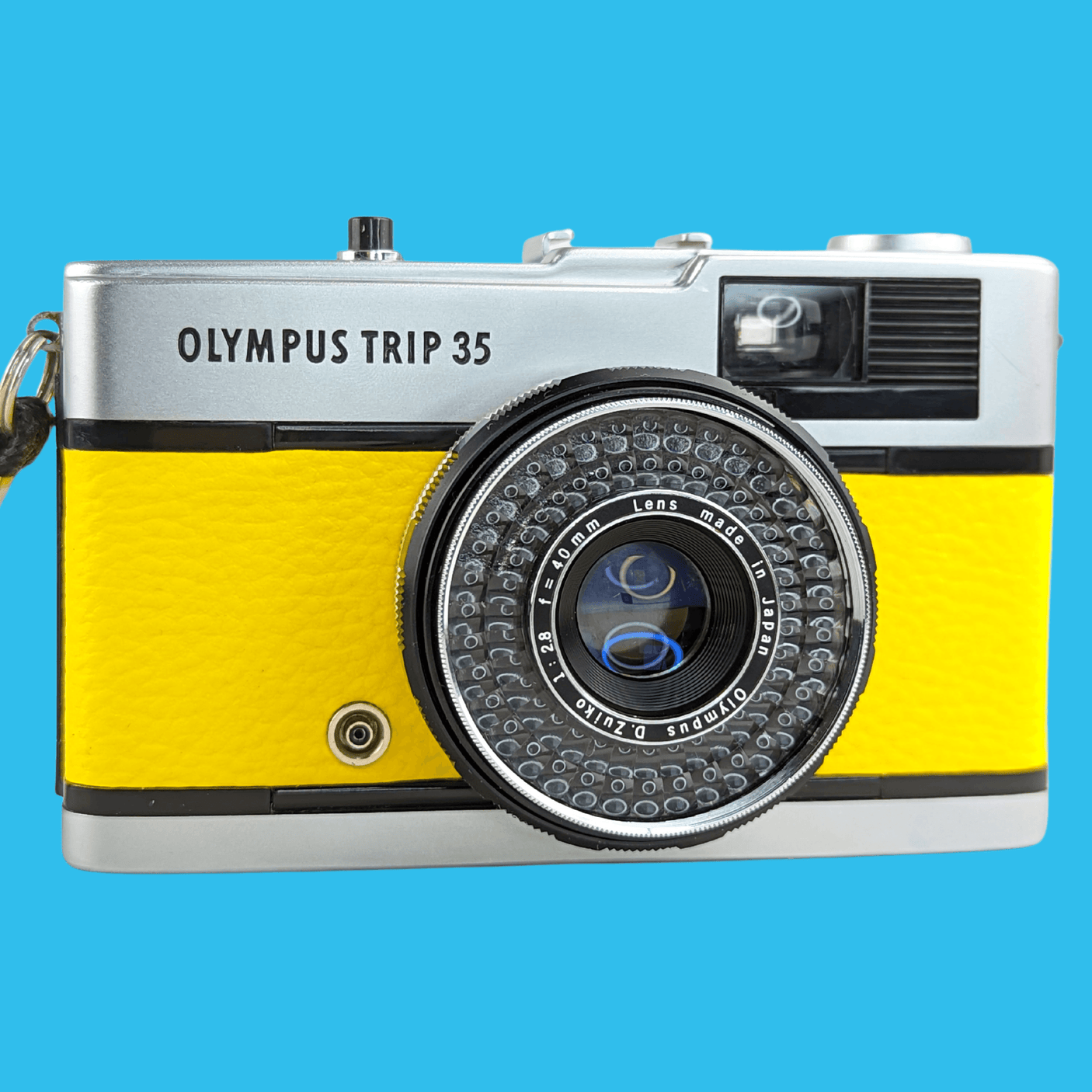 Olympus Trip 35 Yellow Leather Point and Shoot 35mm Film Camera