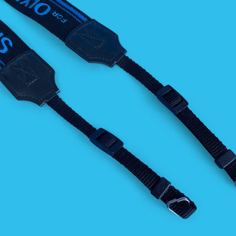 Original Olympus Black & Blue SLR Camera Strap