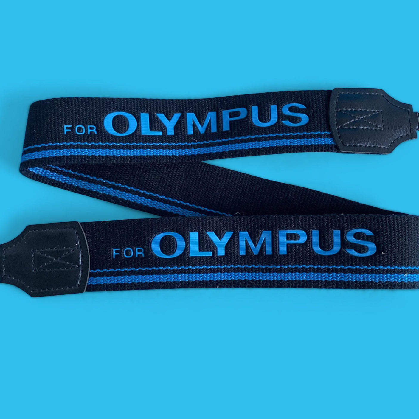 Original Olympus Black & Blue SLR Camera Strap