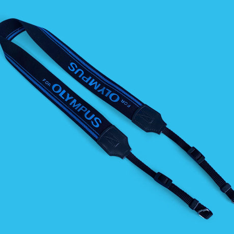 Original Olympus Black & Blue SLR Camera Strap