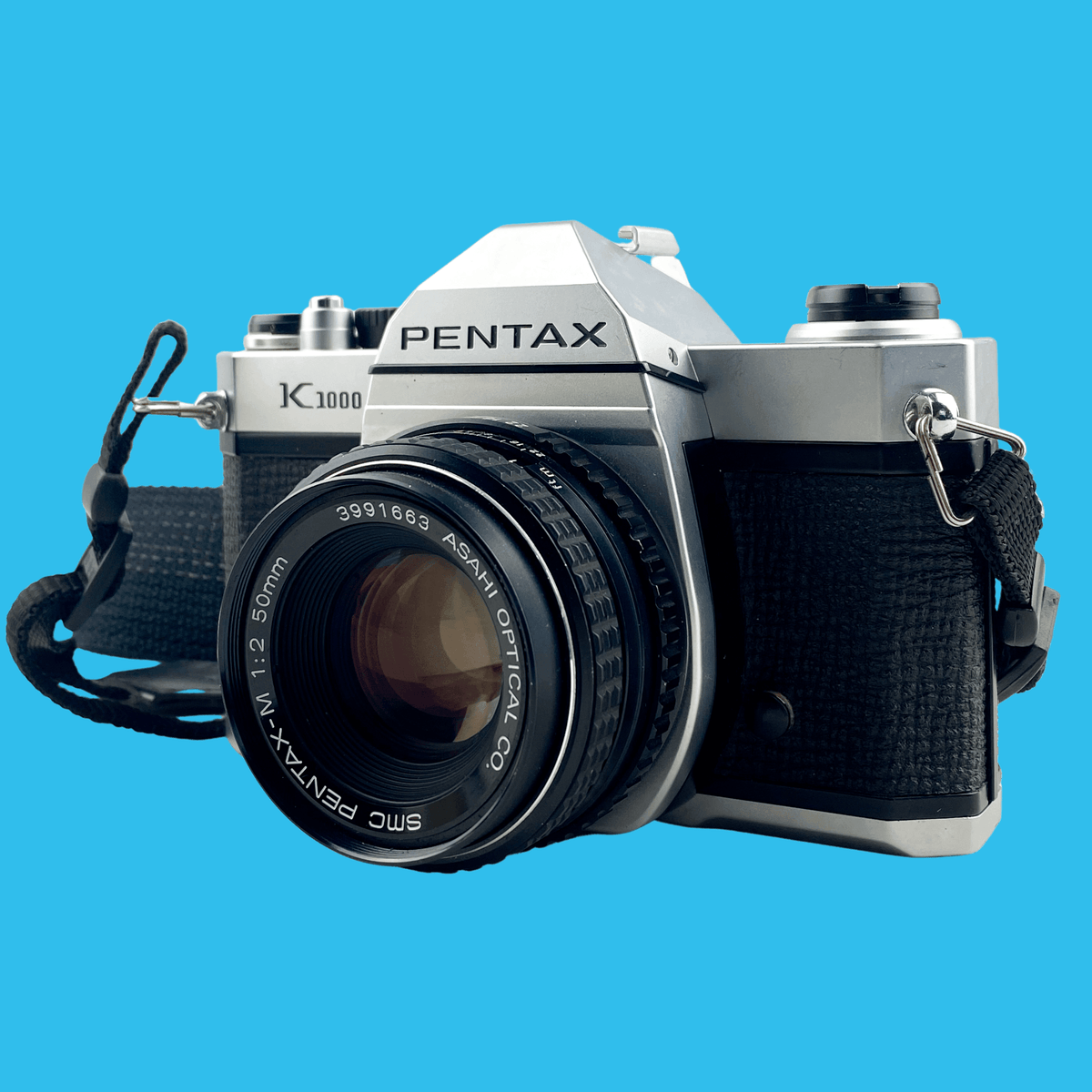Pentax K1000 35mm film camera with 50mm prime lens