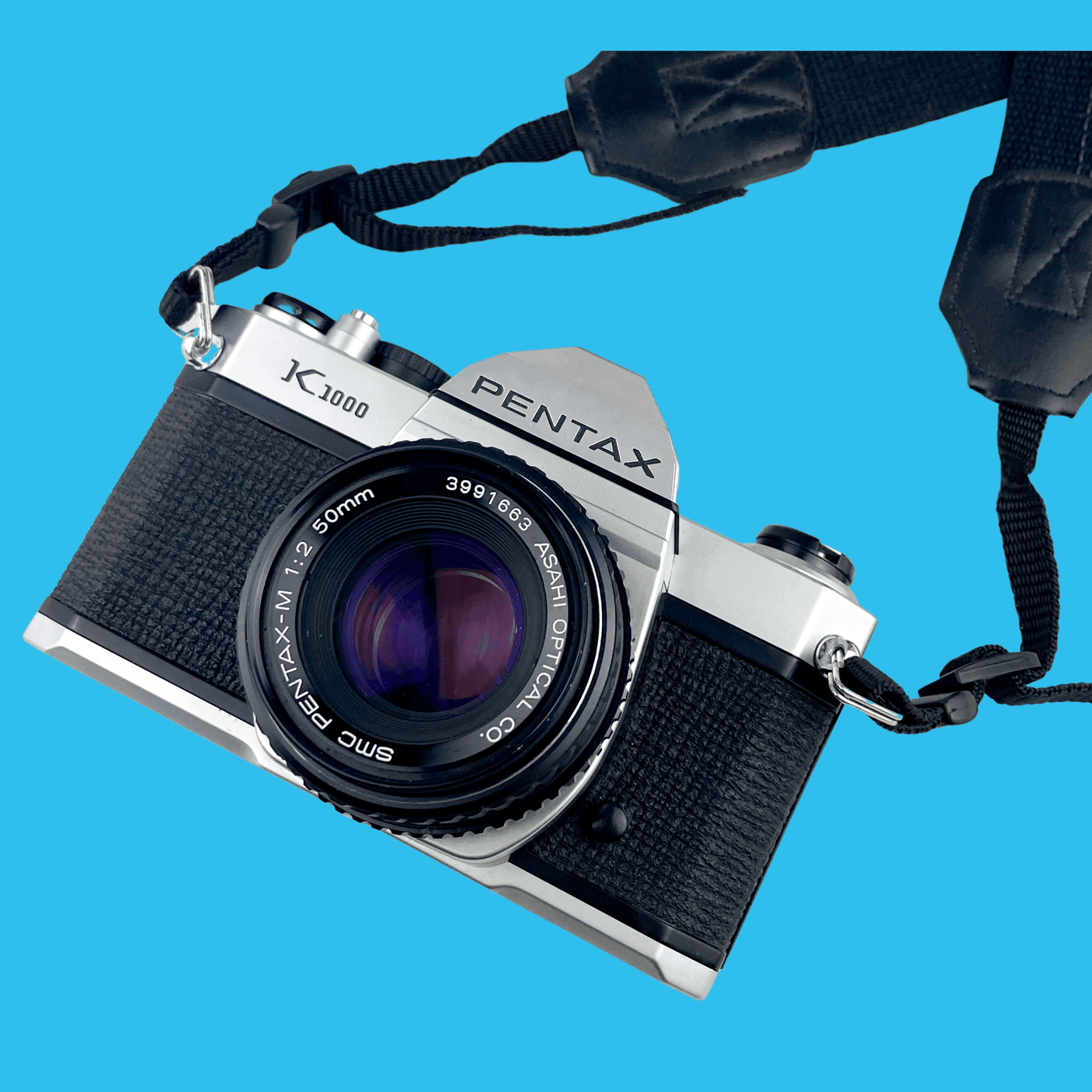 Pentax K1000 Vintage SLR 35mm Film Camera with Pentax f/2 50mm Prime Lens