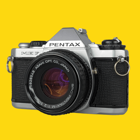 Pentax ME F Vintage SLR 35mm Film Camera with f/1.2 50mm Prime Lens