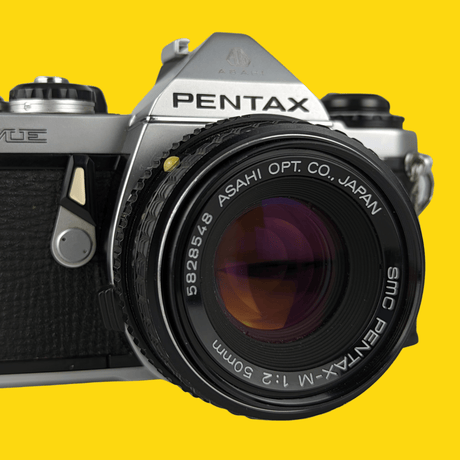 Pentax ME Vintage SLR 35mm Film Camera with f/1.2 50mm Prime Lens