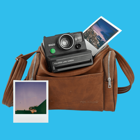 Polaroid brown Leather Camera Bag