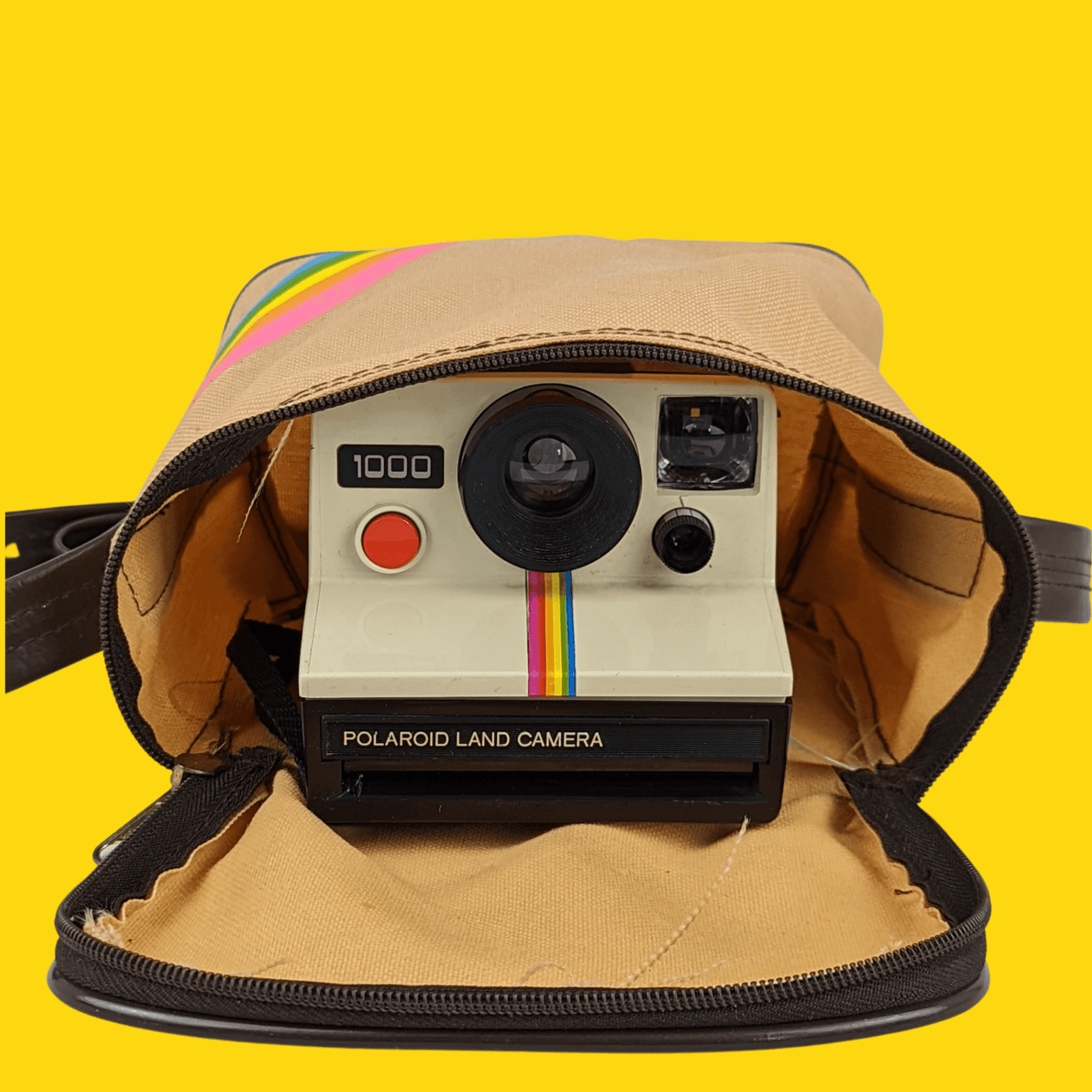Polaroid Rainbow Stripe Fabric Camera Bag