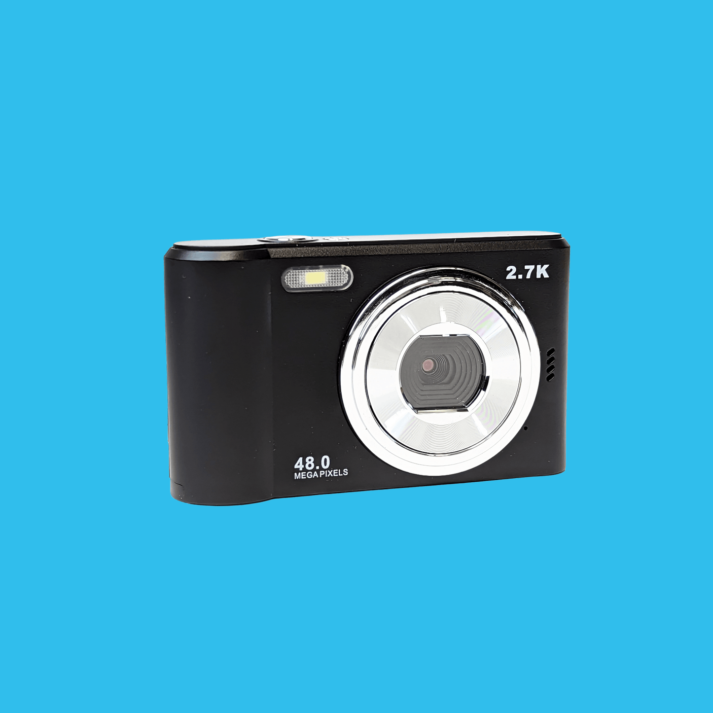 Retro Black Compact Digital Camera - Digicam