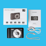 Retro Black Compact Digital Camera - Digicam