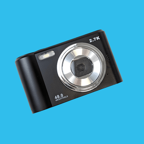 Retro Black Compact Digital Camera - Digicam