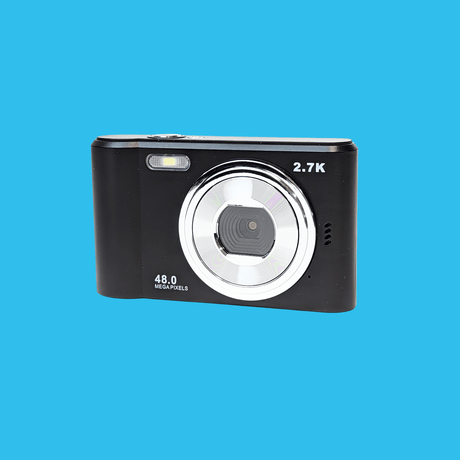 Retro Black Compact Digital Camera - Digicam