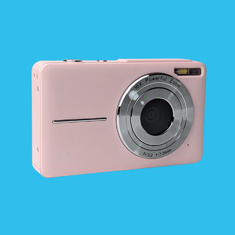 Retro Pink Compact Digital Camera - Digicam