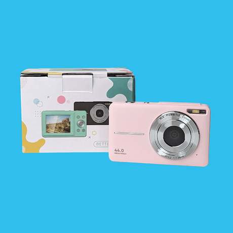 Retro Pink Compact Digital Camera - Digicam