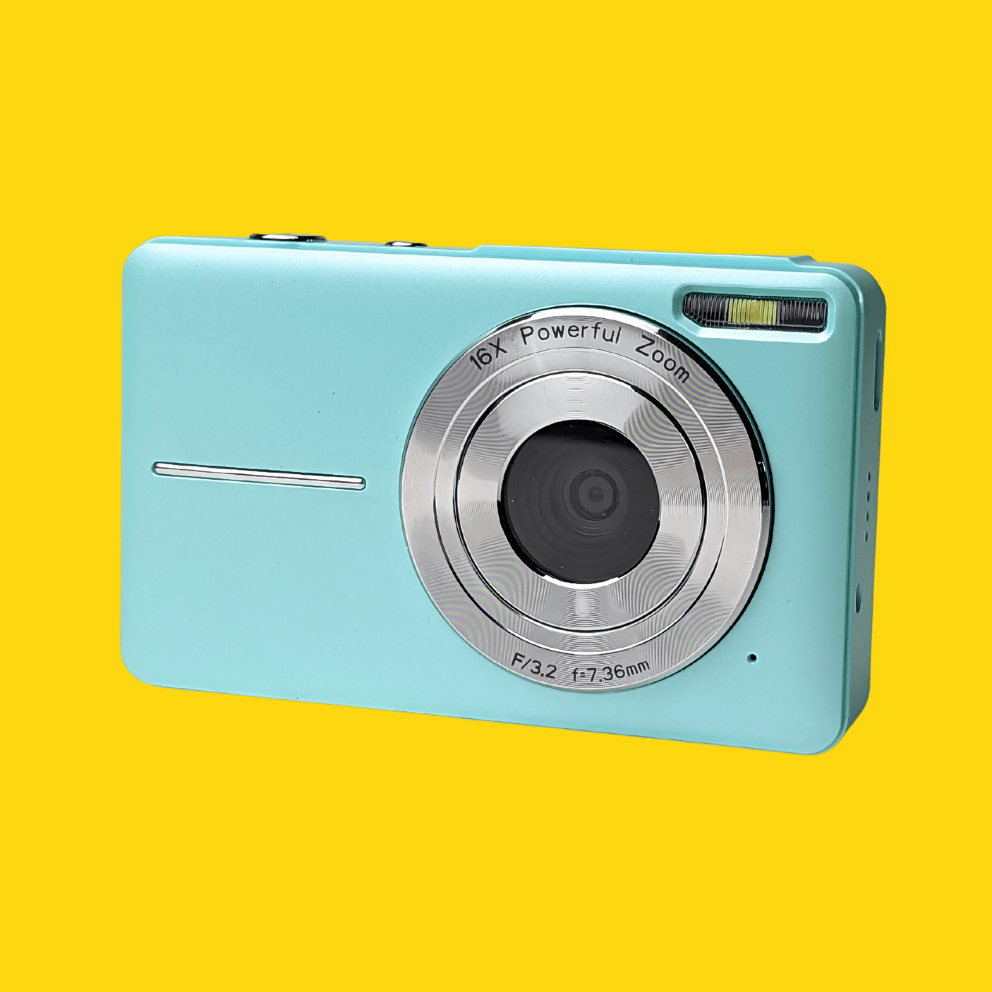 Retro Turquoise Compact Digital Camera - Digicam