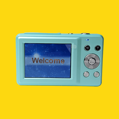 Retro Turquoise Compact Digital Camera - Digicam