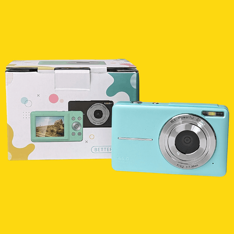 Retro Turquoise Compact Digital Camera - Digicam