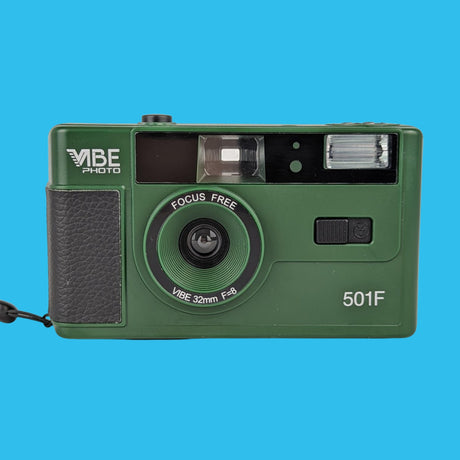 Retro VIBE 35mm Film Camera Reusable Point And Shoot - Green