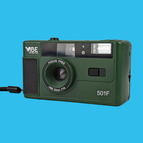 Retro VIBE 35mm Film Camera Reusable Point And Shoot - Green