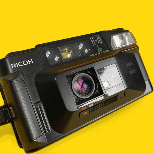 昭和レト口/RICOH コンパクトカメラ AF 35mm/70mm フィルムカメラ】RICOH AF-2 ハードオフで買った満身創痍の