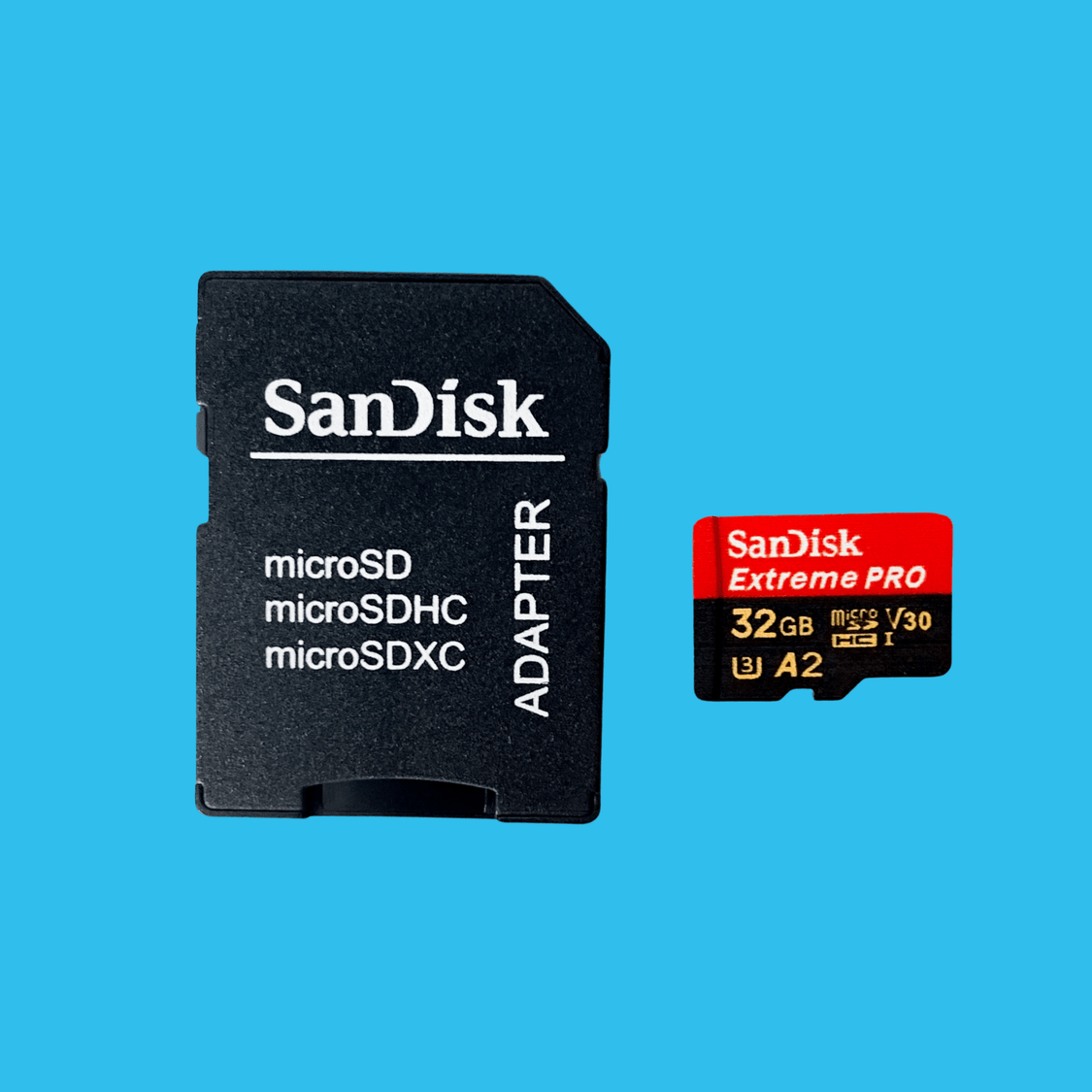 Sandisk Extreme Pro 32GB MicroSD Card With SD Card Adapter. Film
