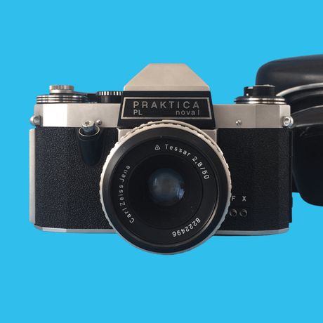 Vintage 35mm SLR Film Camera Praktica PL Nova 1 with Carl Zesis f/2.8 50mm Lens