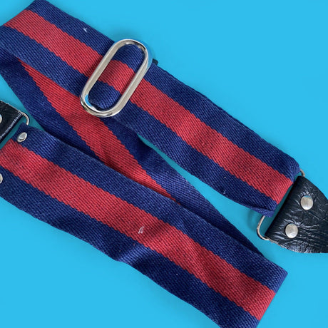 Vintage Red & Blue SLR Camera Strap