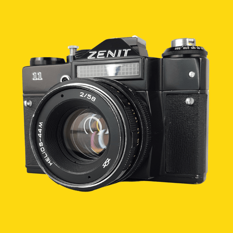 Zenit 11 Black Vintage Metal 35mm SLR Film Camera with Prime Lens