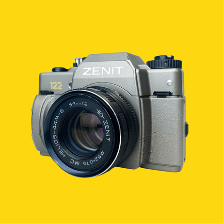 Zenit-122 50th Anniversary KMZ Special Edition 35mm Film Camera With 58mm Helios F1.8 Lens.