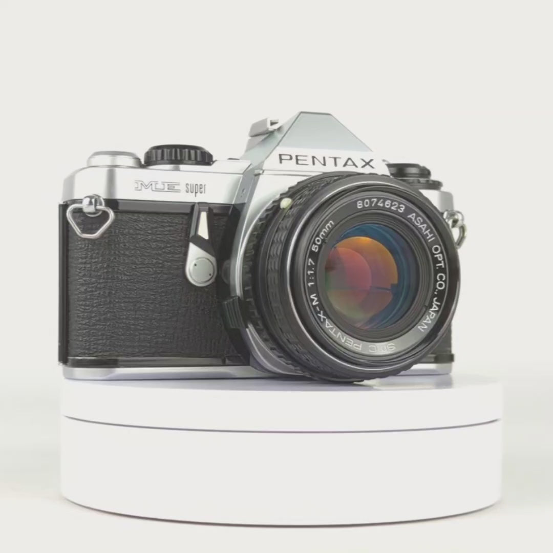 Pentax ME Super Vintage SLR 35mm Film Camera with f/1.7 50mm Prime Lens - Film Camera Store