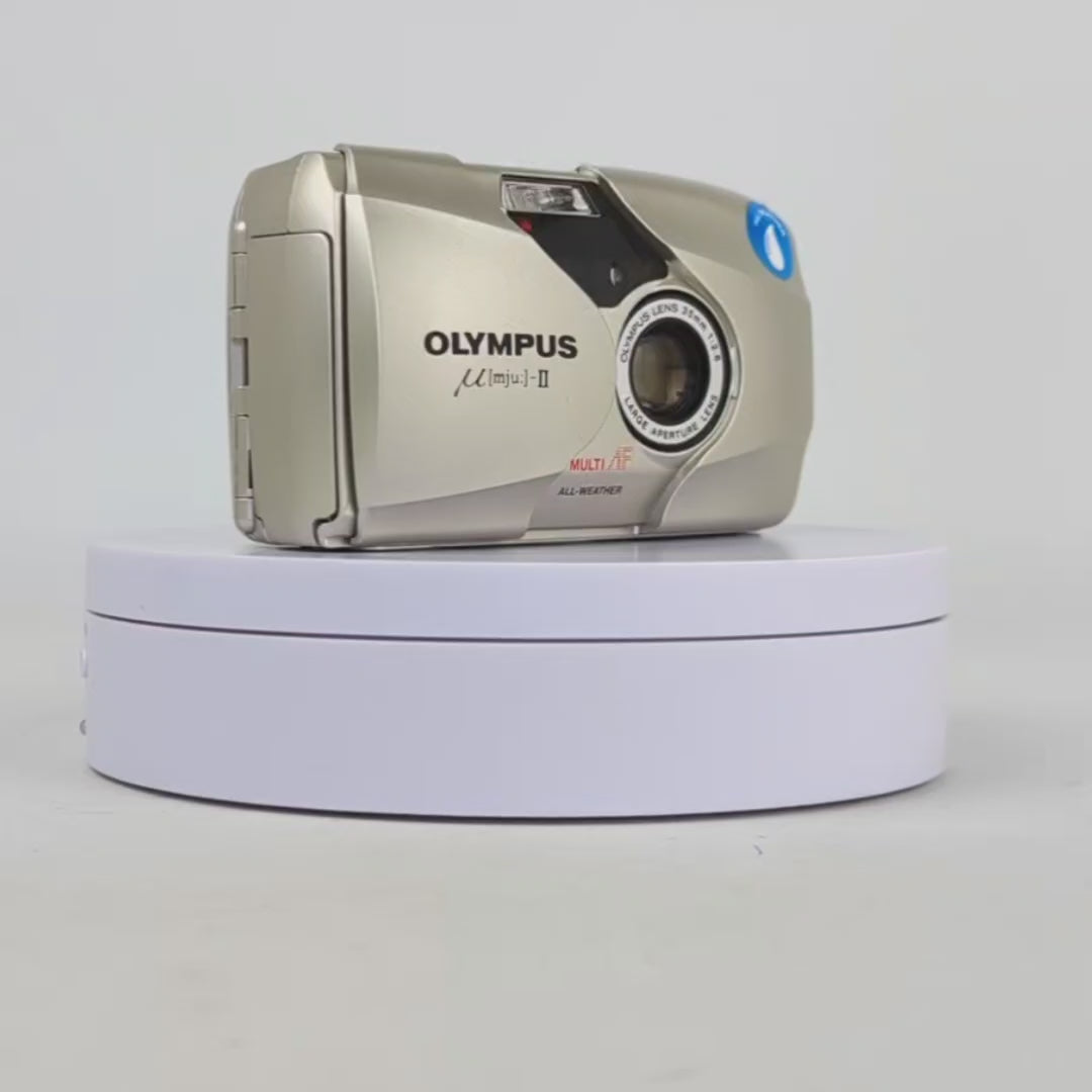 Olympus Mju ii Silver 35mm Film Camera Point and Shoot - Film Camera Store